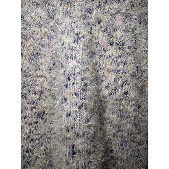 Lou & Grey Womens Sweater Large Long Sleeve Pullover Fuzzy Eyelash Knit Speckled - Picture 3 of 6